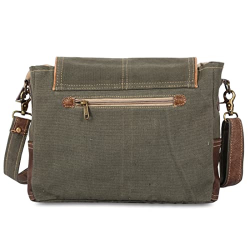 Bolso bandolera grande de lona reciclada para mujer miniatura 4
