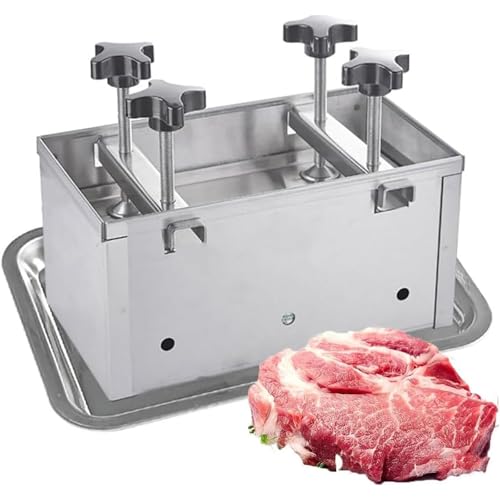 Molde de Prensa de Carne de Acero Inoxidable con Dispositivo de presurización, para Hacer Hamburguesas rellenas, Hamburguesas pequeñas y Hamburguesas para Barbacoa.