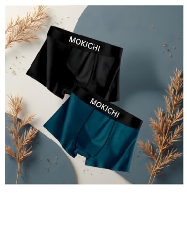 Image of Men's Ice Silk Boxer Briefs Pack of 2 | Ultra Soft Breathable Stretch Trunks | Moisture-Wicking Quick Dry Innerwear