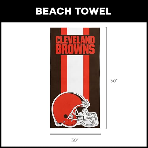 Image of Northwest NFL Cleveland Browns Unisex-Adult Beach Towel, 30 inch x 60 inch, Zone Read