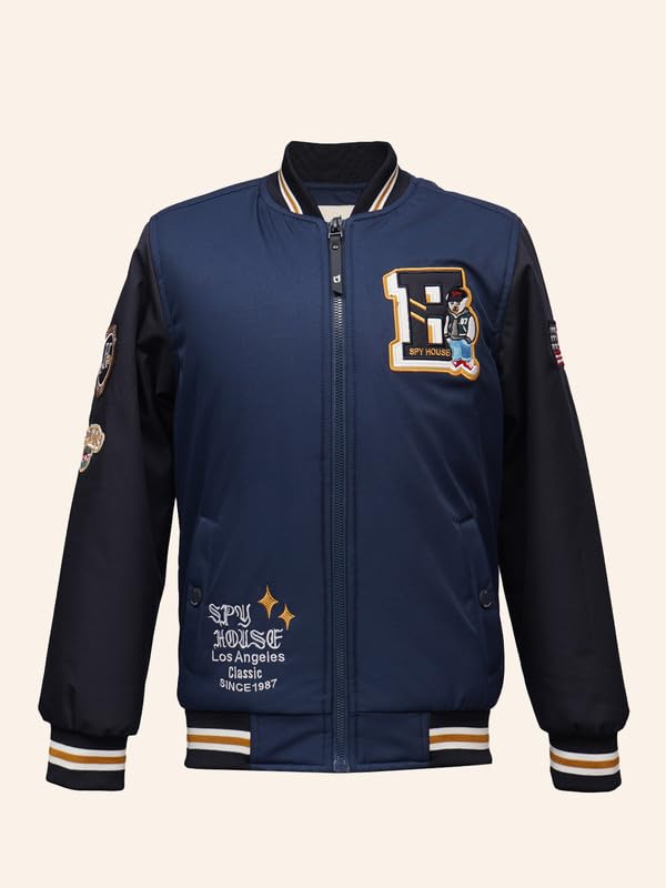 Image of Boys Solid Winter Wear Hooded Puffer Jacket For Kids