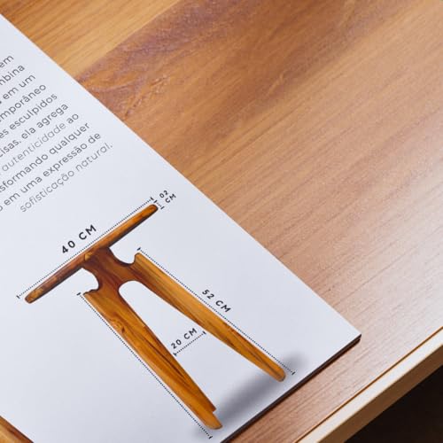 Mesa de Canto para Sala e Quarto - Cabeceira Minimalista de Alto Padrão, Madeira Teca Estilo Rústico