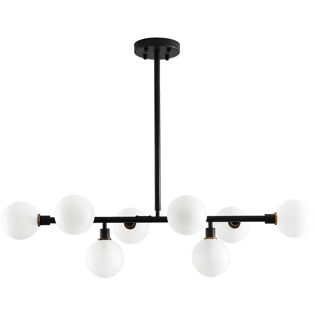 FZQSXAZU 8-ht Globe Sputnik Chandelier Black Large Chandeliers Pendant hts Magic Bean Molecular Ceiling Hanging hting, Modern Linear for Living Dining Room Farmhouse (Black, 8-ht)