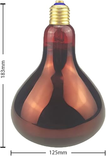 Miniatura 2 de Lámparas de calor para alimentos, R40, bombilla de cristal rojo tostado completo para catering, restaurante, cocina, reptiles mascotas,