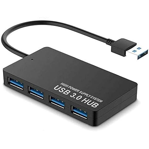 Tec-Digi USB Hub 3.0, 4-Port Ultra-Slim USB 3.0 Hub Portable Adapter High speed Expansion Multi USB Hub Splitter Lead Adapter Cable For PC Laptop, Desktop, PS3, Xbox, Wii, MAC, NoteBook, MacBook, Etc Cover