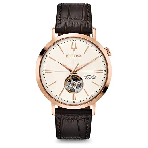 Bulova Reloj Analógico para Hombre de Automático con Correa en Cuero 97A136