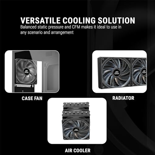 Ant Esports Darkflow 120mm 3 IN 1 Case Fan Kit - Black, High Static Pressure, PWM Control, 1800 RPM, 73.6 CFM Airflow 9 41qVKRgwwOL