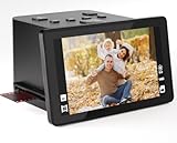 DigitPro Film and Slide Scanner Converts Color & B&W Negatives & Slides 35mm, 126, 110 Films to Digital Photos, with 5' LCD Screen, Easy-Load Film Inserts