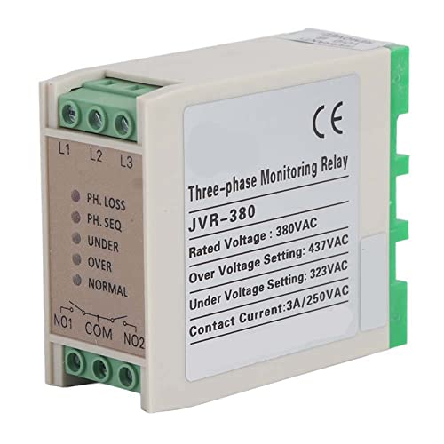 LDAUYZLING JVR-380 Dispositivo de control de voltaje de monitoreo de relé de protección de secuencia de fase