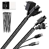 Hochwertiger Kabelschlauch: Schwarz kabelschlauch ist aus hochwertigem Polyethylen (PE).Das PE-Material sorgt dafür, dass die Kabelhülle das Kabel im Temperaturbereich zwischen -50°C und 80°C noch sicher fixieren kann und gleichzeitig die kabel schlauch bleibt stark Flexibilität. Flexibles Spiraldesign, kann frei gewickelt werden, ist voller Flexibilität, verbessert die Biegeschönheit des Drahtes und ist einfach zu bedienen, zu verwalten, zu reinigen und zu gestalten.