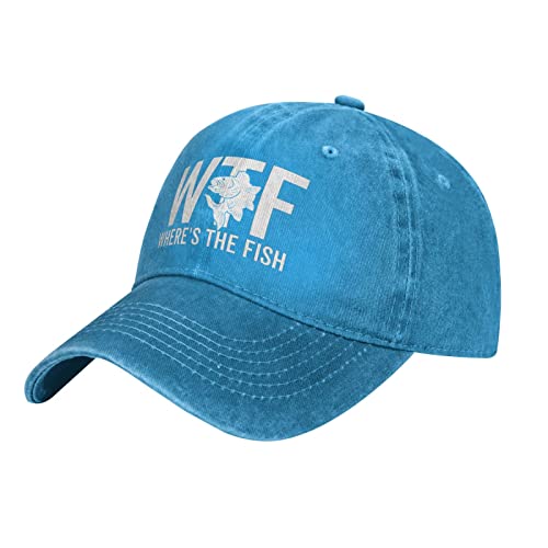 Image of WTF Where's The Fish Hat for Women Dad Hats with Design Caps