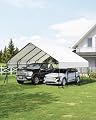 Garvee 13'x26'x11.4' Metal Carport, Heavy Duty Car Ports Kit All-Weather for Pickup Trucks, Boats, RVs, Tractors, Reinforced Frame with Anchors