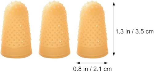 Miniatura 3 de 25pcs dedos de goma almohadillas antiestáticas puntas de dedo cubiertas de goma amarillo conteo efectivo dedo guardia clasificación tarea dedo