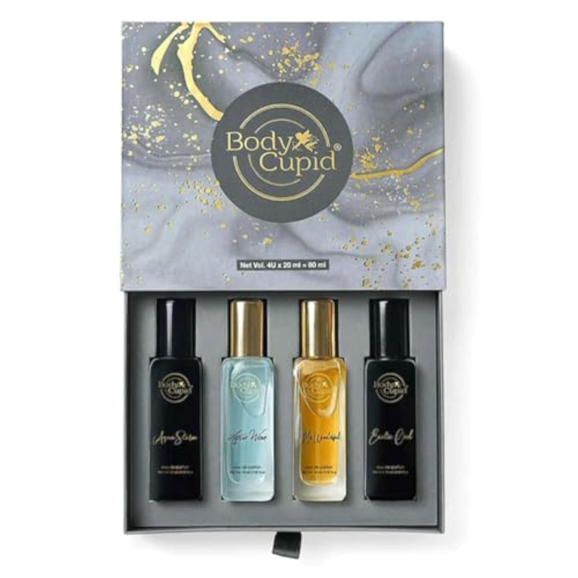 Luxury Men's Perfume Gift Set, 4 Long Lasting Fragrances
