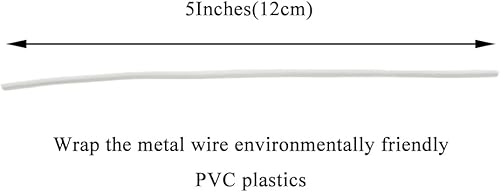Miniatura 2 de HAHIYO 300 lazos de plástico de PVC negro de 5 pulgadas, para pan, caramelos, bolsas de café, corbatas para plantas y jardín, para celofán, bolsa de