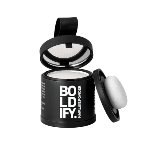 Image of BOLDIFY Hairline Powder - Water-Resistant Root Touch Up Hair Color for Gray Coverage - 24-Hour Stain-Proof, Mess-Free Hair Powder for Thinning Hair