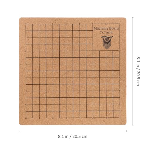 Tablero de macramé de corcho con reglas para tejer trenzas rectas sin deformar tus nudos 8