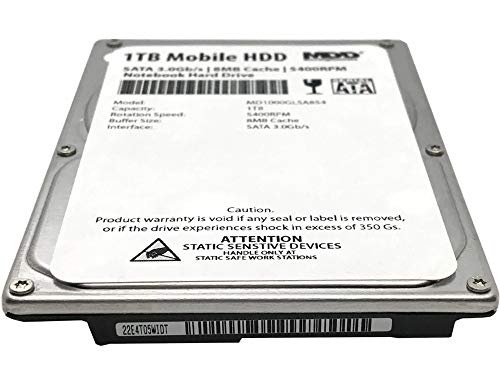 Image of MaxDigitalData 1TB 5400RPM 8MB Cache (9.5mm) SATA 3.0Gb /s 2.5inch Mobile HDD /Notebook Hard Drive