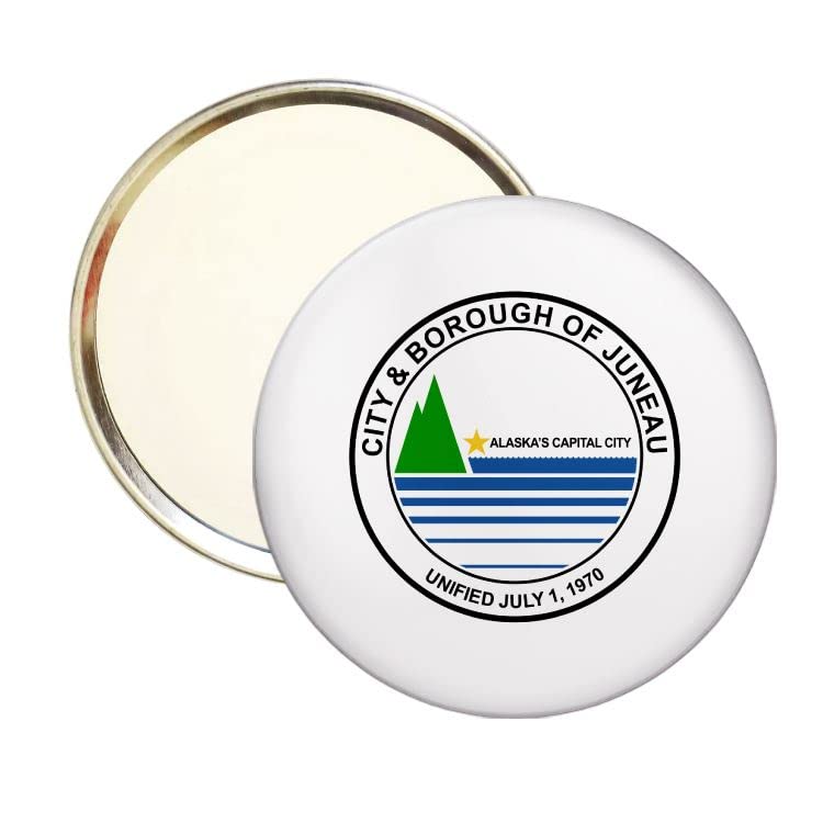ROUND MIRROR. - FLAG BOROUGH OF JUNEAU - ALASKA - UNITED STATES