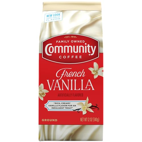 Image of Community Coffee French Vanilla Flavored Ground Coffee, Medium Roast, 12 oz Bag (Pack of 1)