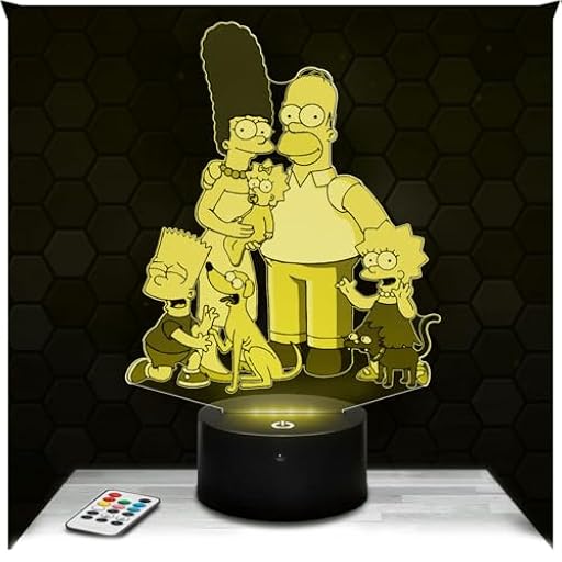 Lampephoto.fr - Lámpara 3D Los Simpsons Luz Nocturna Táctil Led Ilusión 3D, Idea de Regalo para Niños y Niñas, Navidad, Lámpara de Mesilla de Noche para Niños o Adultos, Merchandising | Ya disponible en tu tienda friki favorita! En mundofriki.es!