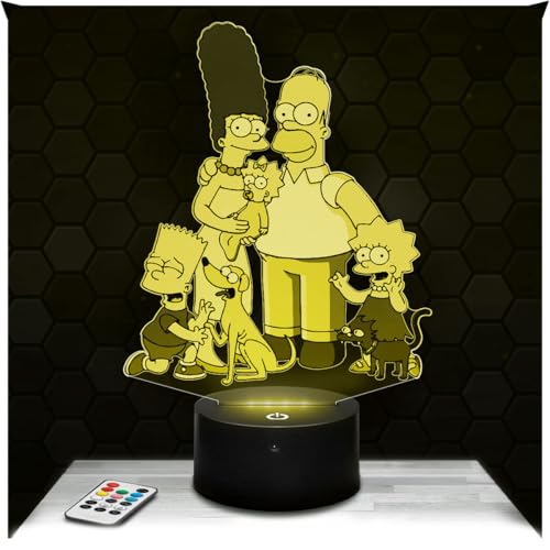 Lampephoto.fr - Lámpara 3D Los Simpsons Luz Nocturna Táctil Led