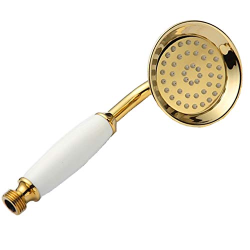 KPHOME Booster-Duschkopf Goldener HandbrausensprayHandbrause wassersparend mit Druckerhöhung für mehr Wasserdruck - Brausekopf für Niederdruck geeignet - Regendusche und Massage Funktion Cover