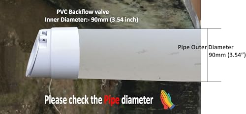 Image of ESEKSAFAR PVC Backflow Valve, Anti Rats Cockroaches, Snakes Backflow Strainer [Drain Cap /PVC Drain Cover /Hose Non Return Water Valve (Please measure pipe size) (2, 90mm)