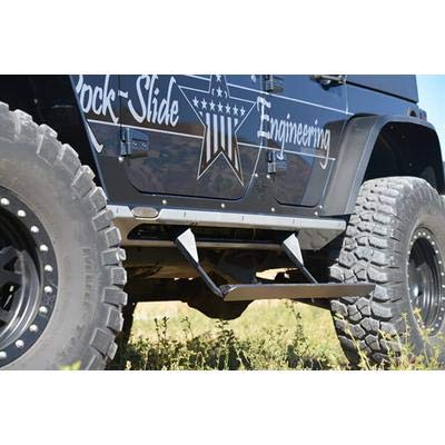 Rock Slide Engineering Step Slider Skid Plate Kit for 2007-18 Jeep JK 4 Door