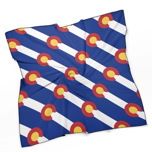 Colorado Flag Head Scarf for Women's Hair Bandana Square Neck Scarf Lightweight Shawl Wrap, 0ne size, 2024052113