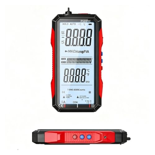 Multímetro digital FS899C probador múltiple recargable gama 6000 cuentas pantalla completa clara 5