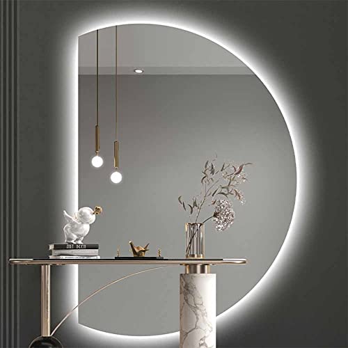 Espejo de pared semicircular LED con iluminación