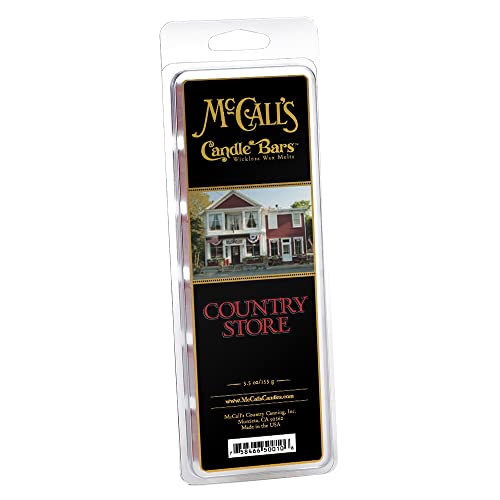 Image of McCall's Candles | Country Store | Scented Wax Melt | Apples, Cinnamon, Orange, Rosehips & Spices | 6-Piece Break-Apart Bar | 12-24 Hours Per Wedge | Poured in the USA | 5.5 oz
