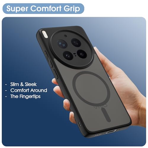 Image of Amazon Basics Back Cover for Vivo X300 Pro 5G Compatible with Mag-Safe Smoke Back | Shockproof Design | Hard Transparent Back Case (Black Smoke Mag-Safe)