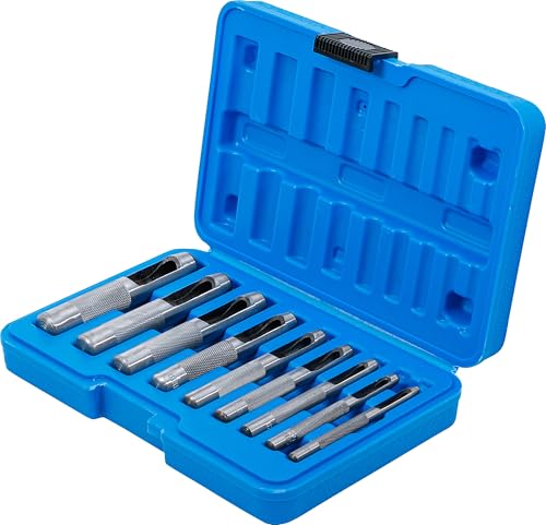 BGS 565 | Locheisen-Satz | 9-tlg. | 3 - 12 mm | inkl. Kunststoff-Koffer | Stanzeisen-Set