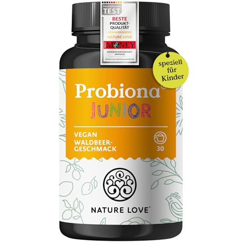 NATURE LOVE® Probiona Junior - 45g Pulver - Darmbakterien für Kinder ab 4 Jahren - 5 Bakterienstämme - mit Lactobacillus (Milchsäurebakterien), Bifidobacterium und Inulin - vegan & laborgeprüft 1