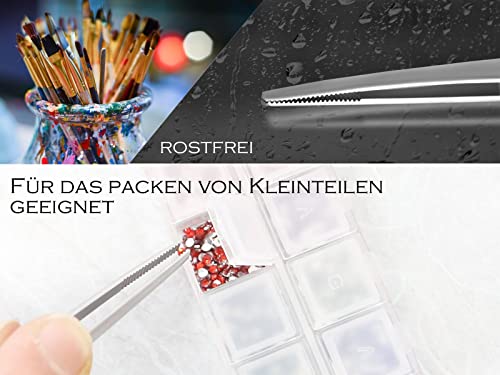 Gerade Pinzette 12,5 cm mit Innenzahnung aus rostfreiem Edelstahl - Image 7