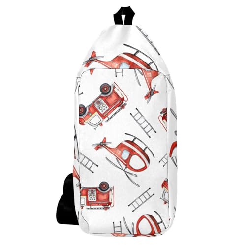 Sac à dos à bandoulière pour voyage et randonnée au motif de sauvetage urbain