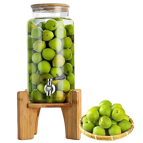 Generisch Dozownik do napojów z kranikiem i stojakiem, 2/3/4 l, dozownik napojów lodowych do napojów imprezowych, soków, mrożonej herbaty, lemoniady, Cold Brew