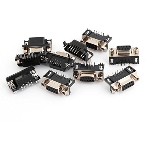 3NH® RS232 Serial DB9 9 Pin Female Plug PC Cable Connector Adapter 10 ...