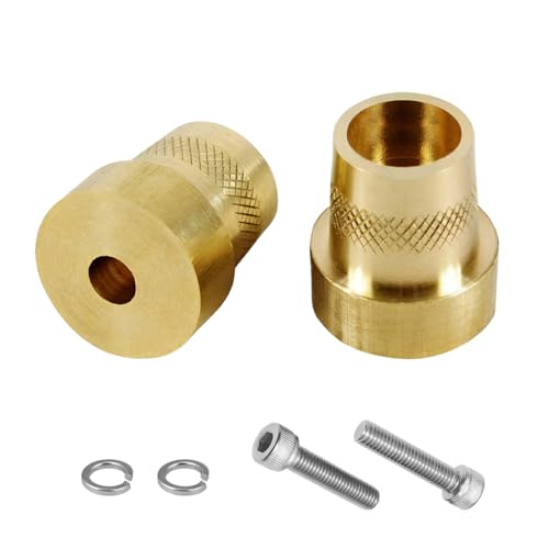 FSTURIOS 586 Tall Brass Post Adaptor, M6 Female Thread Battery Post Adapter with Screws Washers, Battery Terminal Connector Posts Adaptor for M6 Stud Extension, Car Accessories