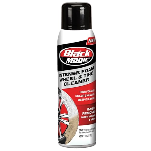 Image of Black Magic 120253 Intense Foam Wheel & Tire Cleaner w /High Foaming Deep Clean Formula to Remove Dirt, Grime & Brake Dust - Cherry Scent