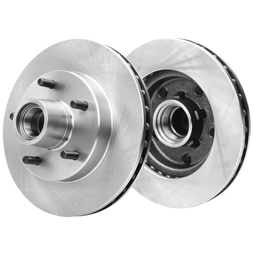 Image of Detroit Axle - Front Brake Kit for Buick Regal GMC Jimmy Sonoma | Chevrolet Malibu S10 Blazer Pontiac Grand Prix Replacement Disc Brake Rotors Ceramic Brake Pads: 10.51 inch inch Rotor