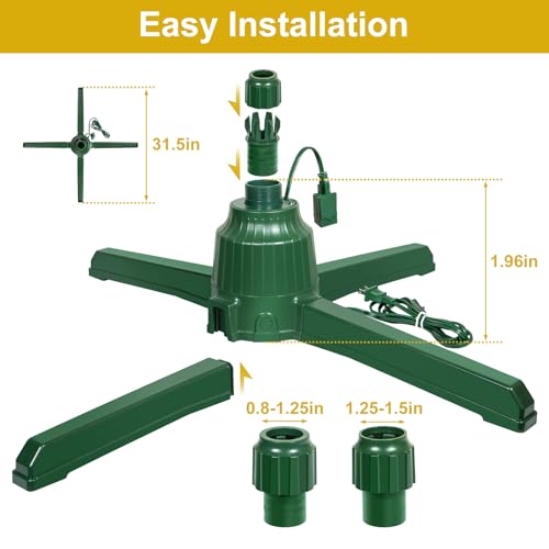 Qwmsnuv 00014 Rotating Christmas Tree Stand For 9 Ft Artificial Christmas Tree Remote Control 360° Spinning Christmas Tree Stand thumb #6
