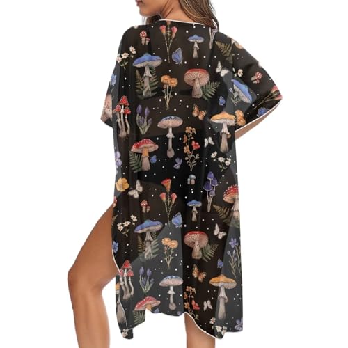 Womens Kimono Swimsuit Coverups Casual Loose Long Bathing Suit Cover Up Summer Beach Coverup