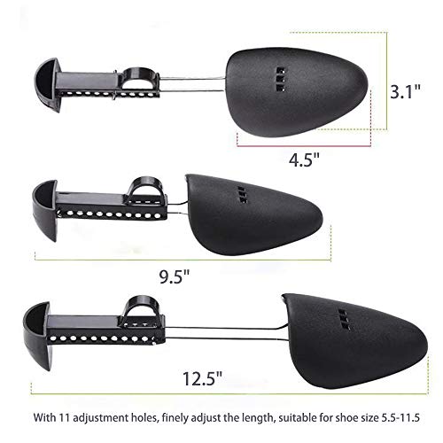 N.bin Phabuls 10 Pairs Plastic Adjustable Shoe Trees For Sneakers Leather Shoe Stretchers For Men Men Wide Feet For Men's Casual Shoes (Black)… #TOP4
