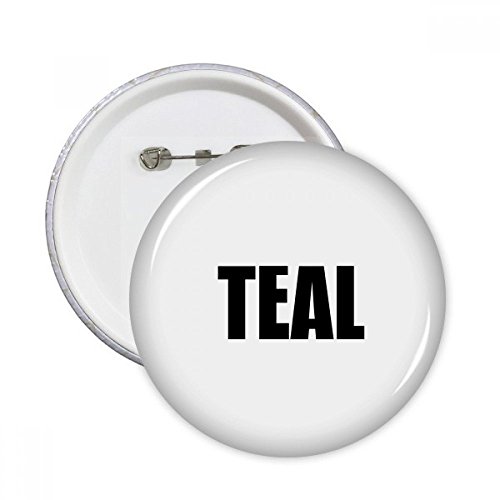 Badge rond noir et teal DIYthinker idéal sur un sac à dos ou une veste en jean taille M