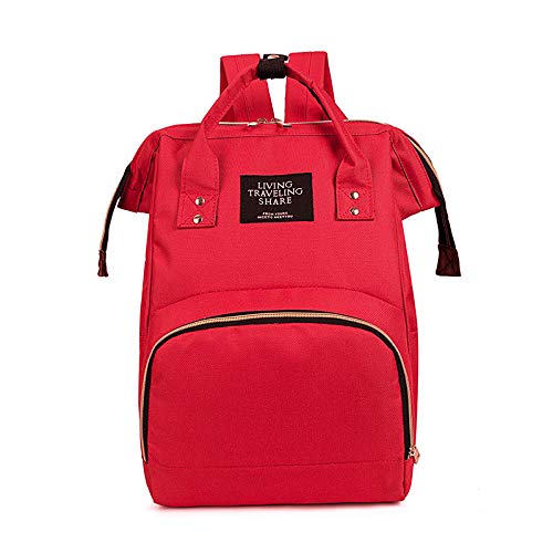 Image of Chinmay Kids Baby Diaper Backpack for New Born Baby Mother /Mom Stylish Polyester Organizer Bag for Casual Travel Outing & Traveling - Red