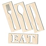 Décoration murale pour la cuisine : fabriquée en tilleul, excellente et robuste, servant longtemps, décoration murale avec panneau de repas