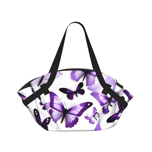 Sac de voyage pliable papillons blancs pour weekend escapade